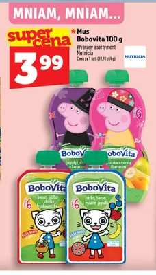Mus Bobovita jabłko banan jagódki promocja w TOPAZ