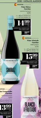 Wino Shiraz Faustino czerwone wytrawne hiszpańskie promocja w POLOmarket