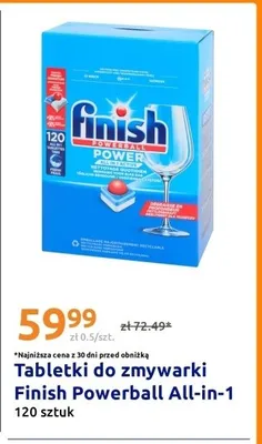 Tabletki do zmywarki Finish Powerball Power All-in-1 promocja w Action