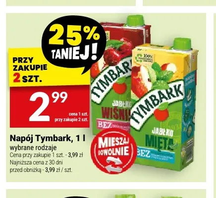 Napój Tymbark jabłko-wiśnia promocja w Twój Market