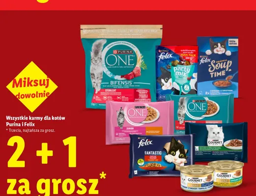 Przysmaki dla kotów Felix Party Mix Ocean promocja w Lidl