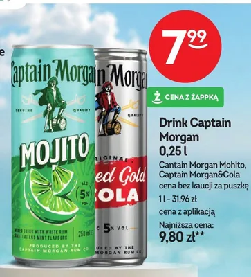 Drink Captain Morgan Mojito promocja w Żabka