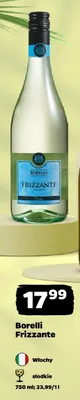 Wino musujące Borelli Frizzante słodkie włoskie promocja w Netto