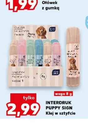 Klej w sztyfcie Interdruk Puppy Sign promocja w Kaufland