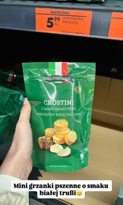 Sucharki Crostini o smaku białej trufli promocja w Biedronka
