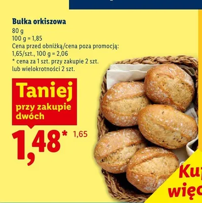 Bułka orkiszowa promocja w Lidl
