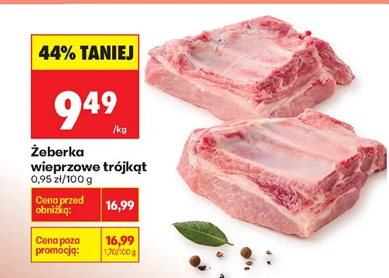 Żeberka wieprzowe trójkąt promocja w Biedronka
