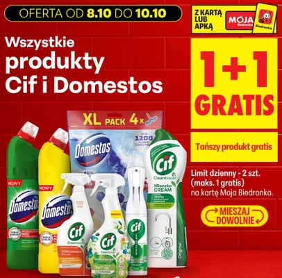 Spray uniwersalny Cif Cleanboost Zielona Herbata i Eukaliptus promocja w Biedronka