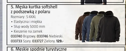 Męska kurtka softshell z podszewką z polaru Kayoba Outdoor promocja w Jula