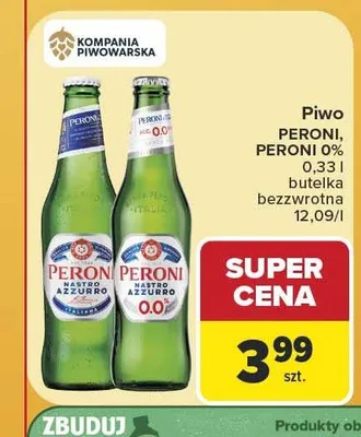 Piwo Peroni Nastro Azzurro promocja w Carrefour Market