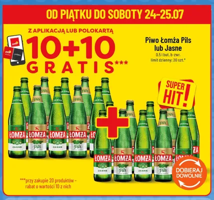 Piwo Łomża Jasne promocja w POLOmarket