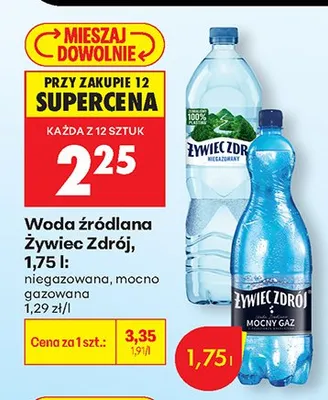 Woda źródlana niegazowana promocja w Biedronka