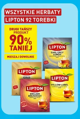 Herbata Lipton Gold 92 torebki promocja w Aldi