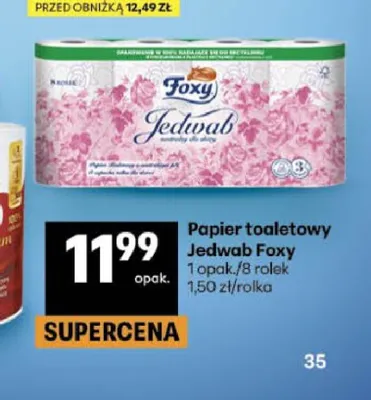 Papier toaletowy Jedwab Foxy promocja w Delikatesy Centrum