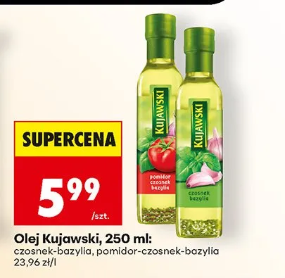 Olej czosnkowy pomidor-czosnek-bazylia promocja w Biedronka