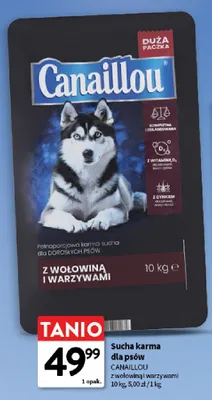 Sucha karma dla psów Canaillou z wołowiną i warzywami promocja w Intermarche