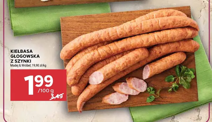 Kiełbasa głogowska z szynki promocja w Stokrotka