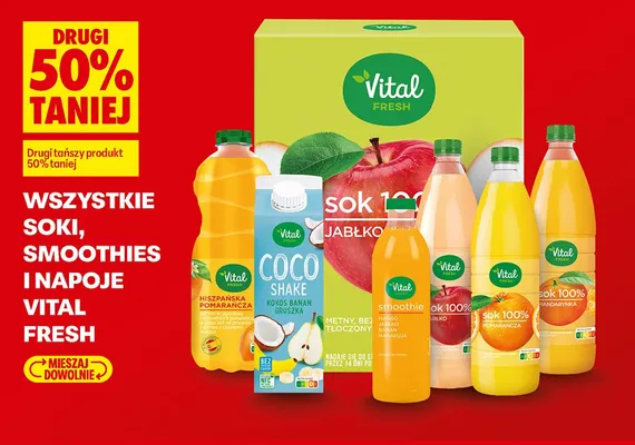Sok pomarańczowy Vital Fresh promocja w Biedronka