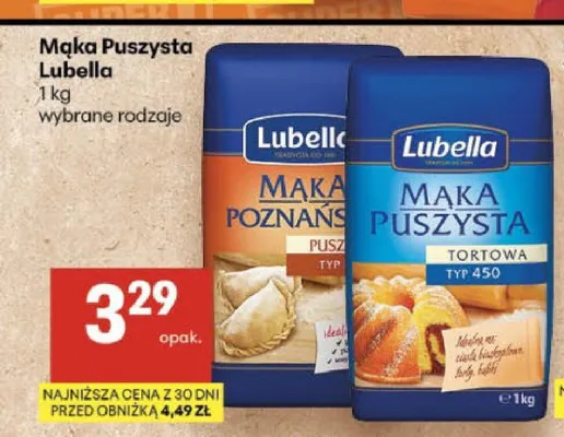Mąka Puszysta Poznańska Lubella promocja w Delikatesy Centrum