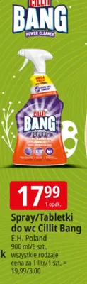 Spray/Tabletki do wc Cillit Bang promocja w Leclerc