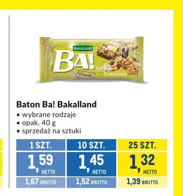Baton Bakalland Ba! promocja w Makro