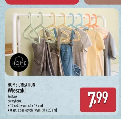 Wieszaki HOME CREATION 10-pak promocja w Aldi