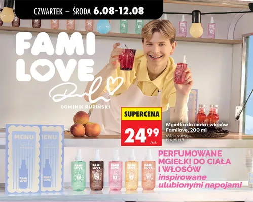 Mgiełka do ciała i włosów Matcha Coconut Latte Familove promocja w Biedronka