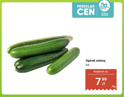 Ogórek zielony luz promocja w Dino