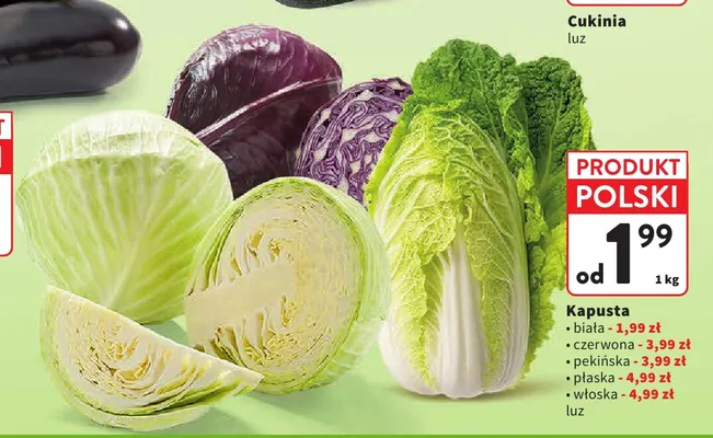 Kapusta pekińska polska promocja w Intermarche
