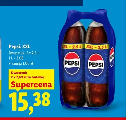 Napój gazowany Pepsi XXL 2-pak promocja w Lidl