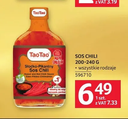 Sos chili słodko-pikantny TaoTao promocja w Selgros