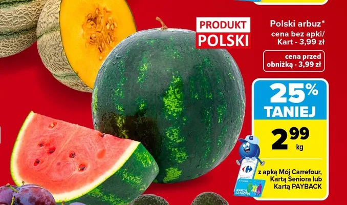 Arbuz polski promocja w Carrefour