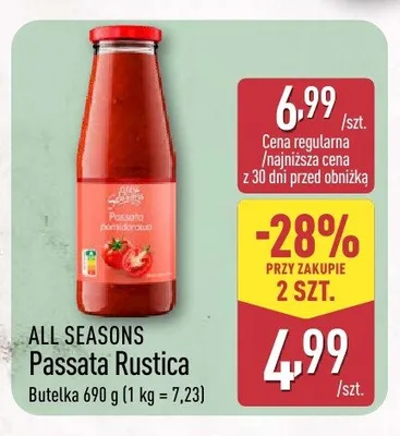Passata Rustica All Seasons promocja w Aldi