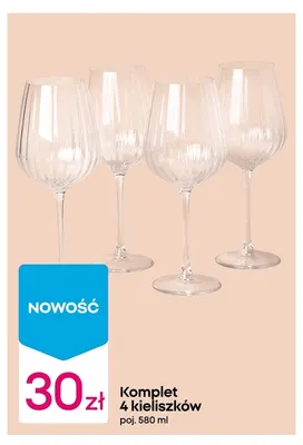 Komplet kieliszków 480 ml Bohemia promocja w Pepco