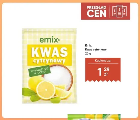 Kwas cytrynowy Emix promocja w Dino