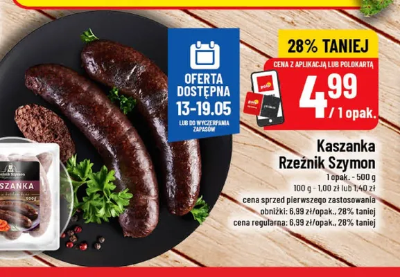Kaszanka Rzeźnik Szymon promocja w POLOmarket