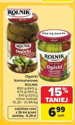 Ogórki kanapkowe z jalapeno Rolnik promocja w Carrefour Market