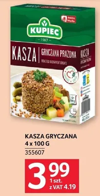 Kasza gryczana Kupiec 4 x 100 g promocja w Selgros