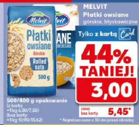 Płatki owsiane błyskawiczne promocja w Kaufland