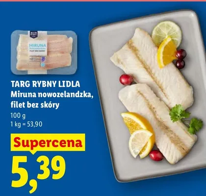 Miruna nowozelandzka, filet bez skóry promocja w Lidl