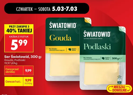 Ser Gouda 300 g promocja w Biedronka