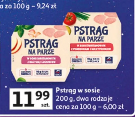 Pstrąg w sosie, dwa rodzaje promocja w Auchan