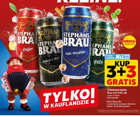 Piwo Stephans Bräu Schwarz-Bier promocja w Kaufland