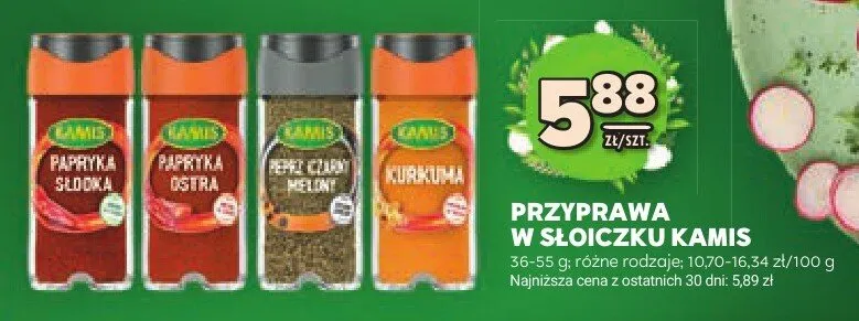 Przyprawa w słoiczku papryka słodka, papryka ostra, sól czarno pieprz, kurkuma promocja w Stokrotka