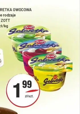 Galaretka owocowa Zott o smaku brzoskwiniowym promocja w Sedal