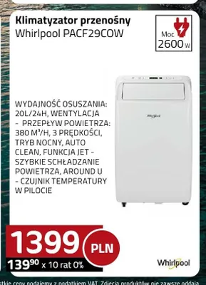 Klimatyzator przenośny Whirlpool PACF29COW promocja w kakto.pl