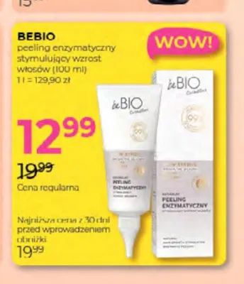 Peeling enzymatyczny stymulujący wzrost włosów beBIO promocja w Drogerie Jawa
