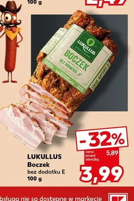 Boczek bez dodatku E Lukullus promocja w Kaufland