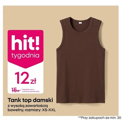 Tank top damski promocja w Pepco