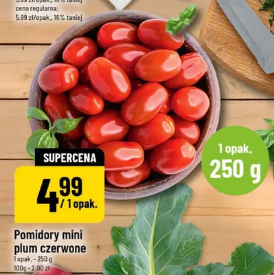 Pomidory mini plum czerwone promocja w POLOmarket